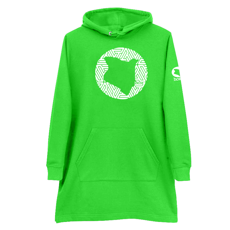 Hoodie Dress  - Lime Green (Heavy Fabric)