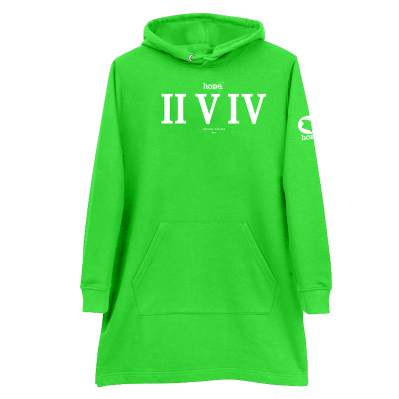 Hoodie Dress  - Lime Green (Heavy Fabric)