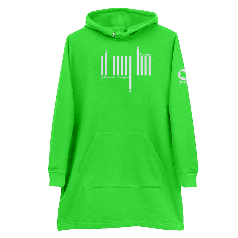 Hoodie Dress  - Lime Green (Heavy Fabric)