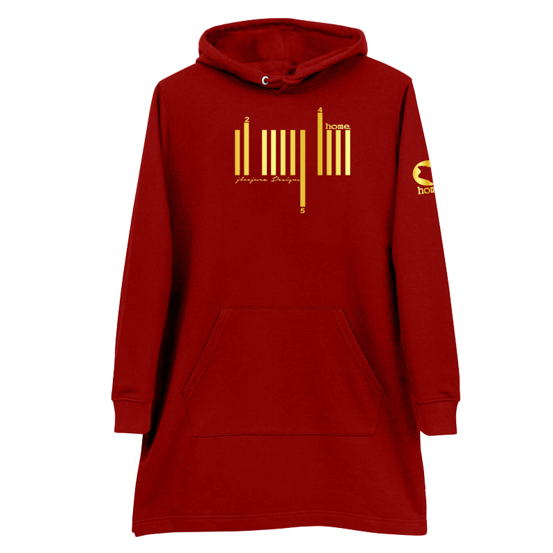 Hoodie Dress - Maroon (Mid-Heavy Fabric)