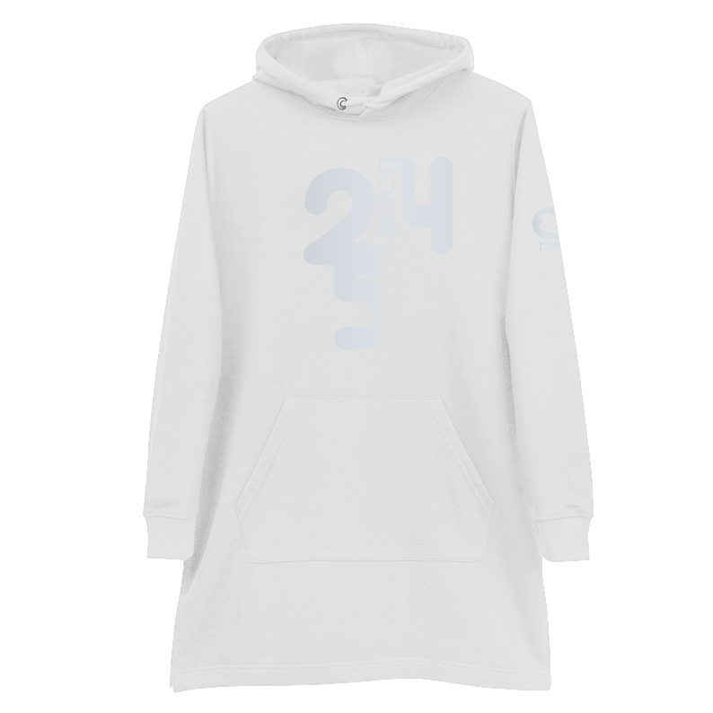 Hoodie Dress - White (Mid-Heavy Fabric)