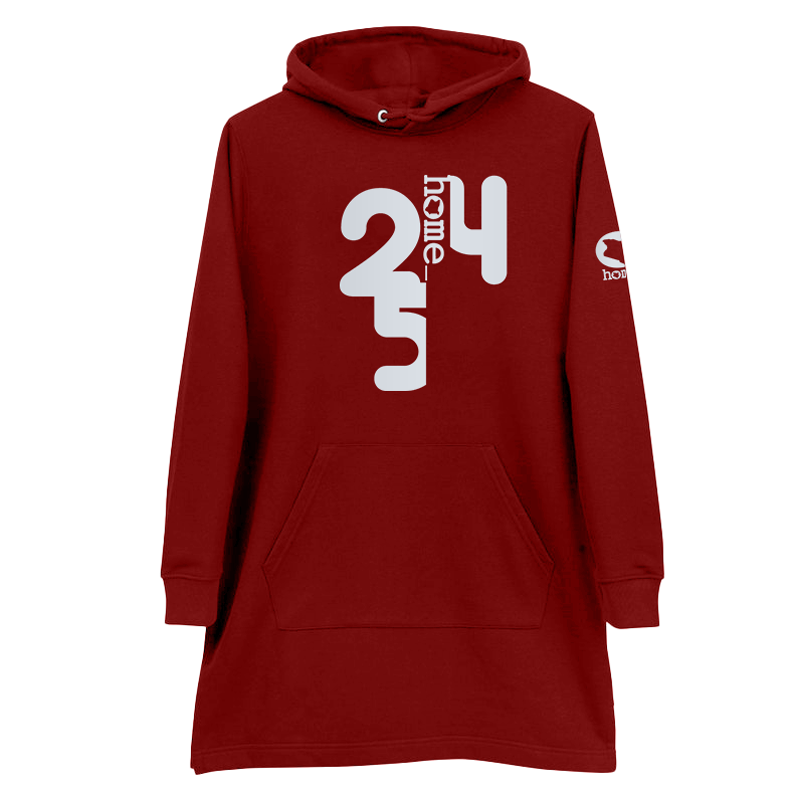 Hoodie Dress - Maroon Red (Heavy Fabric)