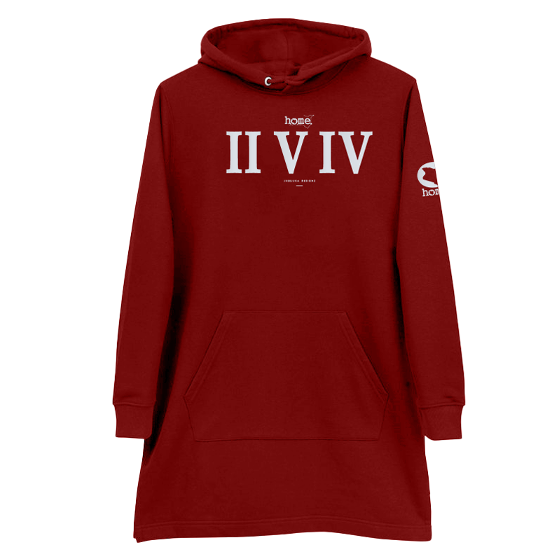 Hoodie Dress - Maroon Red (Heavy Fabric)