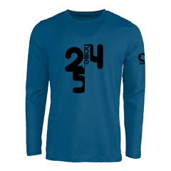 JBeejura Designz | home_254 steel blue long sleeve t-shirt with a black the 254 print.