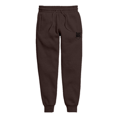 home_254 KIDS SWEATPANTS PICTURE FOR DARK BROWN HEAVY FABRIC BLACK CLASSIC PRINT