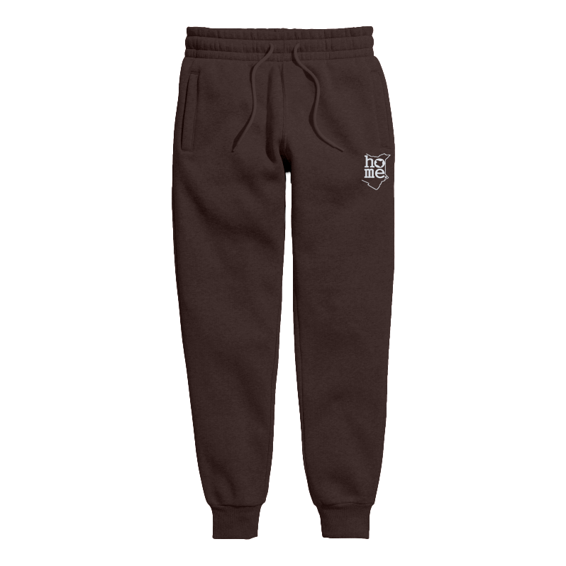 home_254 KIDS SWEATPANTS PICTURE FOR DARK BROWN HEAVY FABRIC SILVER CLASSIC PRINT