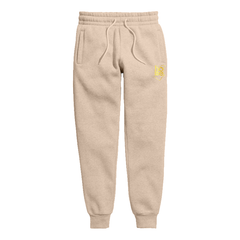 home_254 KIDS SWEATPANTS PICTURE FOR LIGHT BROWN IN MID-HEAVY FABRIC WITH GOLD CLASSIC PRINT
