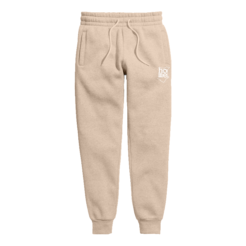 home_254 KIDS SWEATPANTS PICTURE FOR LIGHT BROWN IN MID-HEAVY FABRIC WITH WHITE CLASSIC PRINT