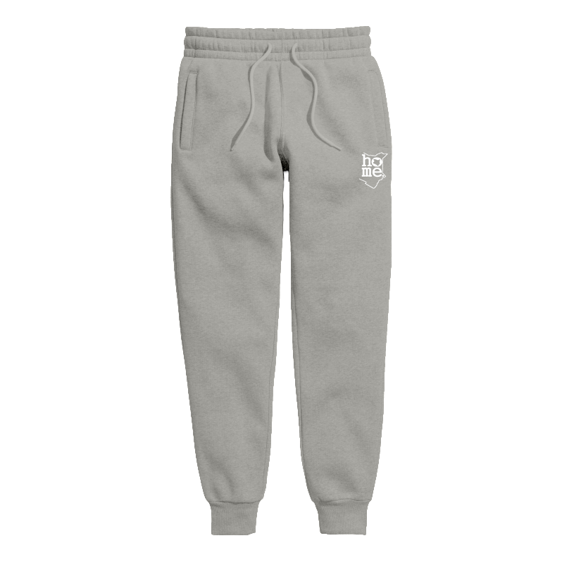 home_254 KIDS SWEATPANTS PICTURE FOR LIGHT GREY IN MID-HEAVY FABRIC WITH WHITE CLASSIC PRINT