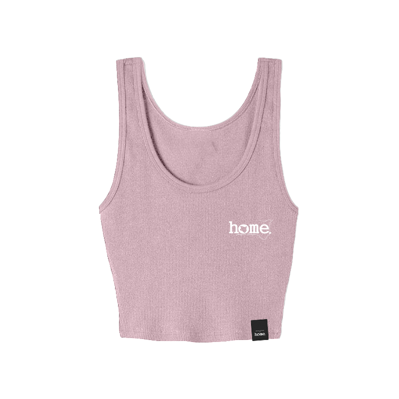 home_254 LAVENDER MUSHIE VEST TOP WITH A WHITE 3D WORDS PRINT 