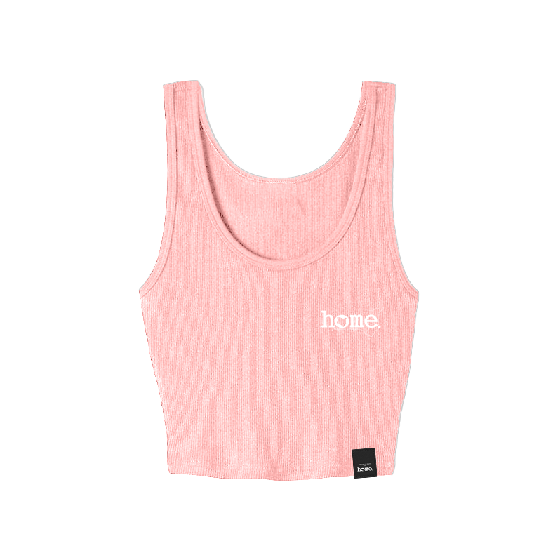 home_254 PEACH MUSHIE VEST TOP WITH A WHITE 3D WORDS PRINT 