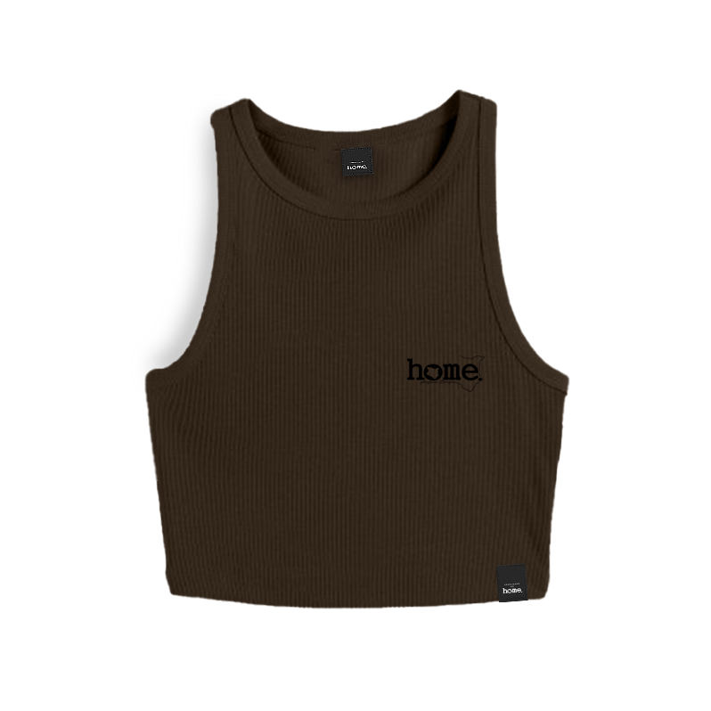 Racer Vest Top- Dark Brown