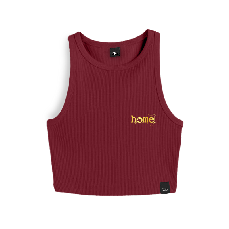 Racer Vest Top- Maroon Red