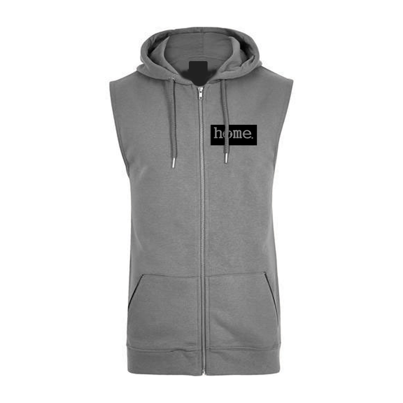 Sleeveless Hoodie  - Dark Grey (Heavy Fabric)