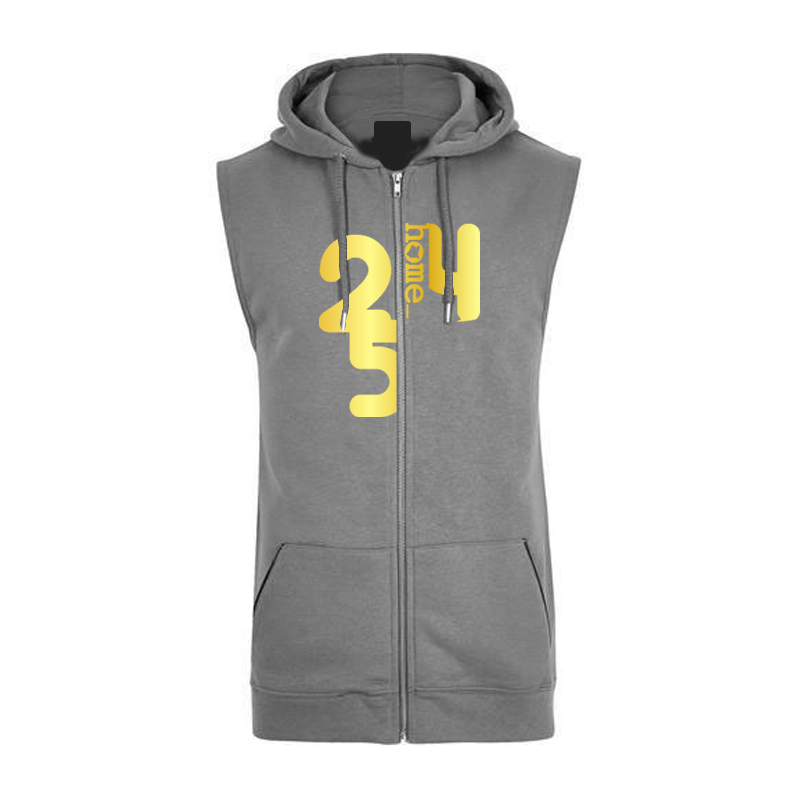 Sleeveless Hoodie  - Dark Grey (Heavy Fabric)