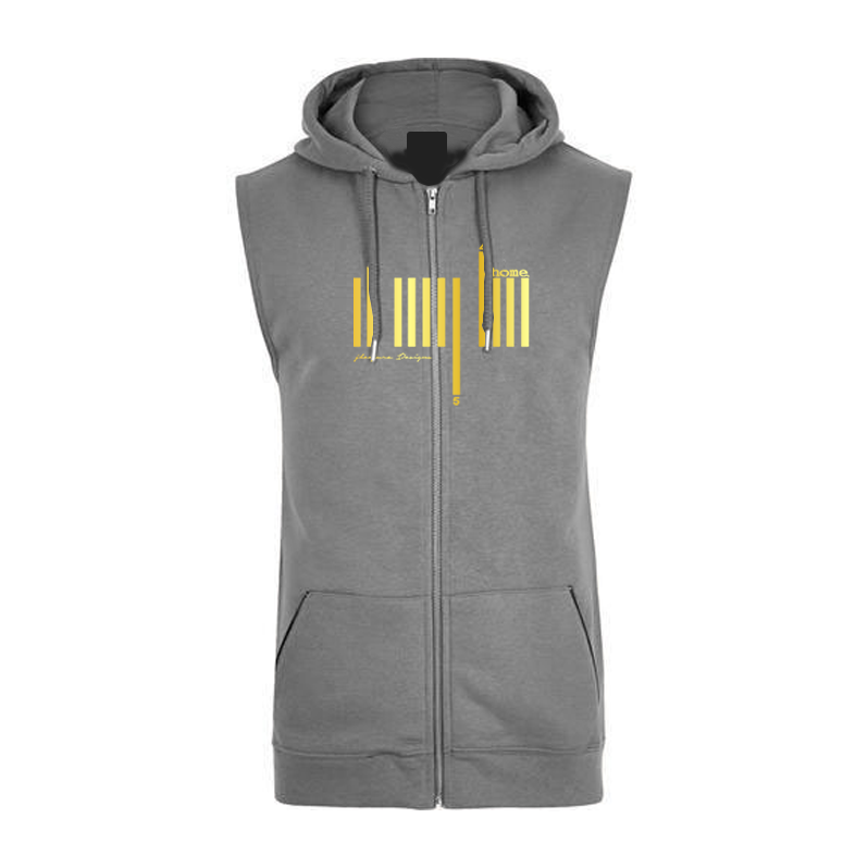 Sleeveless Hoodie  - Dark Grey (Heavy Fabric)