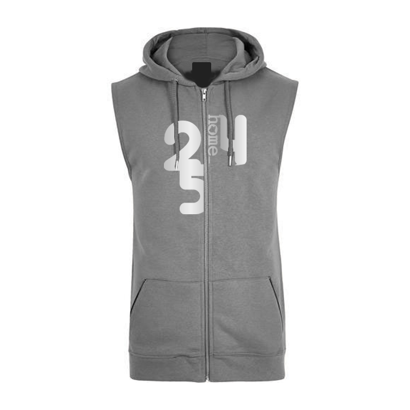 Sleeveless Hoodie  - Dark Grey (Heavy Fabric)