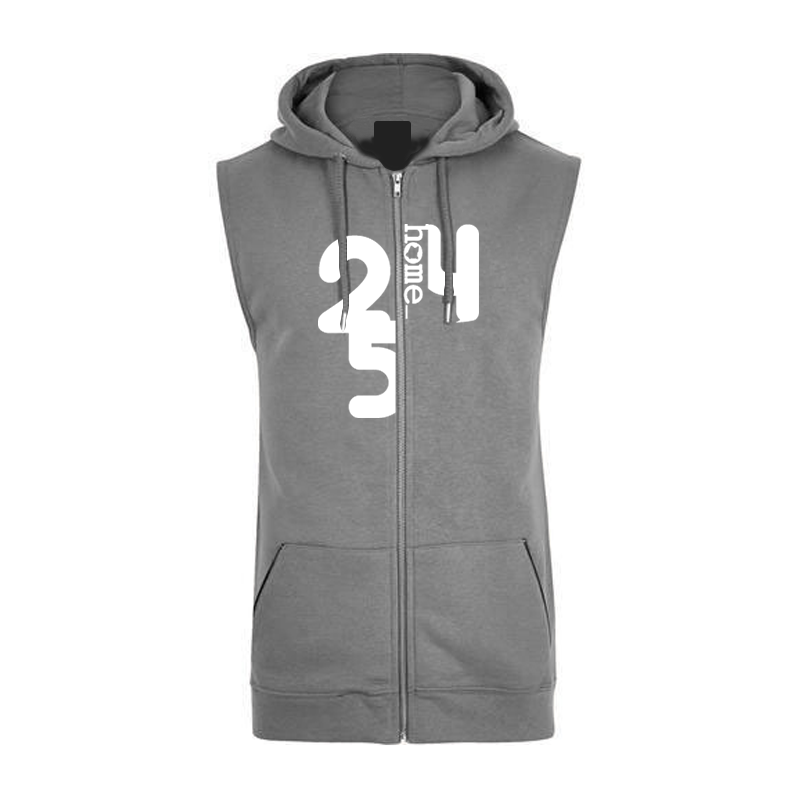 Sleeveless Hoodie  - Dark Grey (Heavy Fabric)
