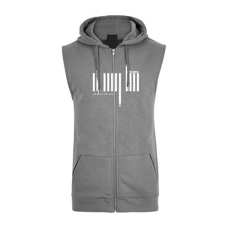 Sleeveless Hoodie  - Dark Grey (Heavy Fabric)