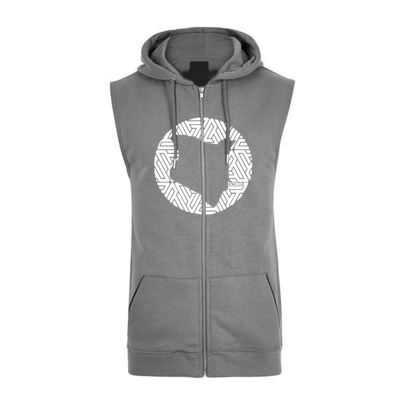Sleeveless Hoodie  - Dark Grey (Heavy Fabric)