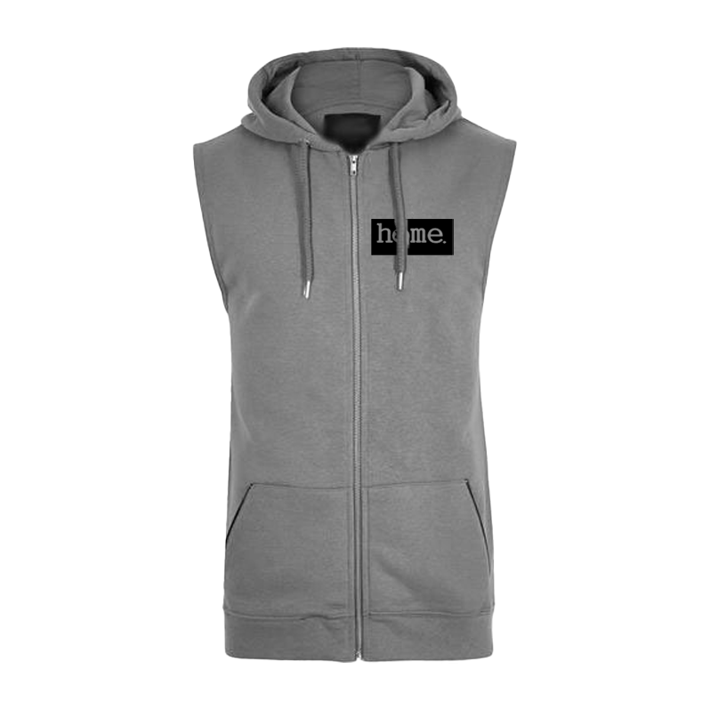 Sleeveless Hoodie  - Light Grey (Heavy Fabric)