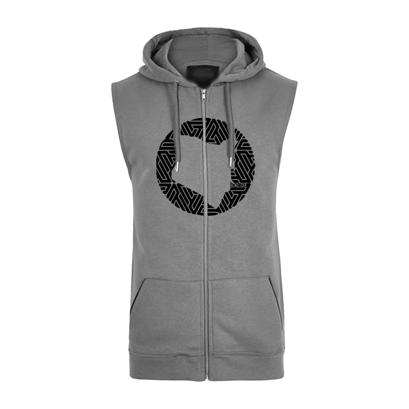 Sleeveless Hoodie  - Light Grey (Heavy Fabric)