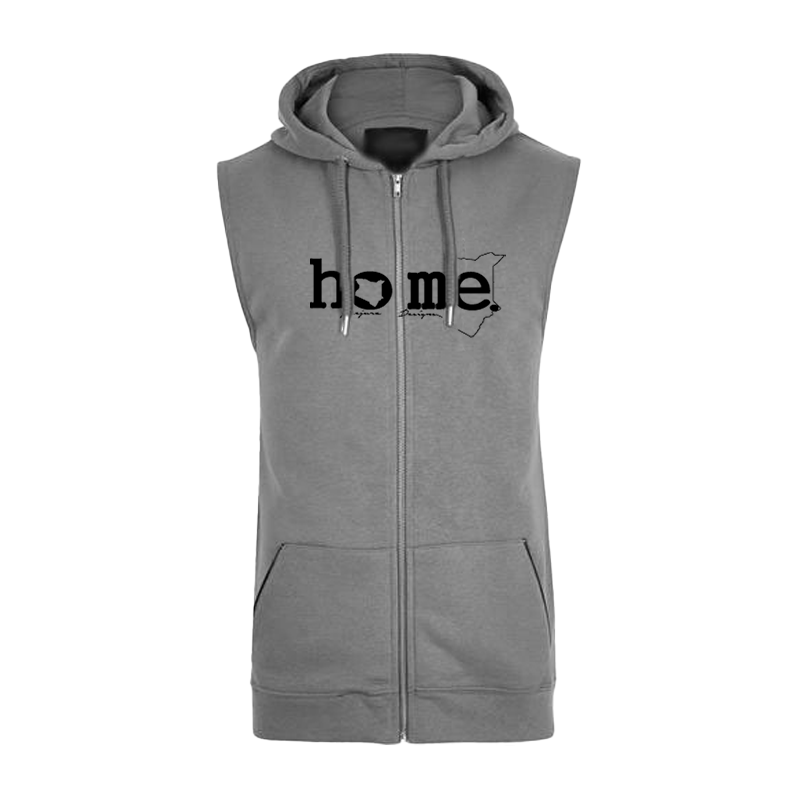 Sleeveless Hoodie  - Light Grey (Heavy Fabric)