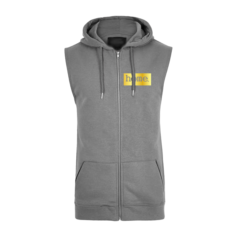 Sleeveless Hoodie  - Light Grey (Heavy Fabric)