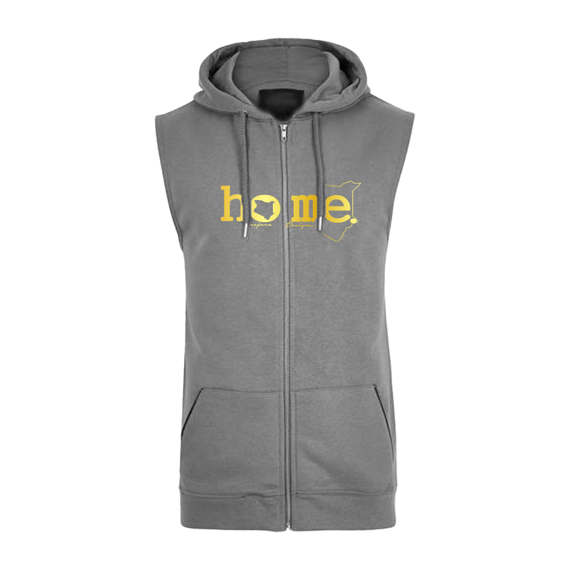 Sleeveless Hoodie  - Light Grey (Heavy Fabric)