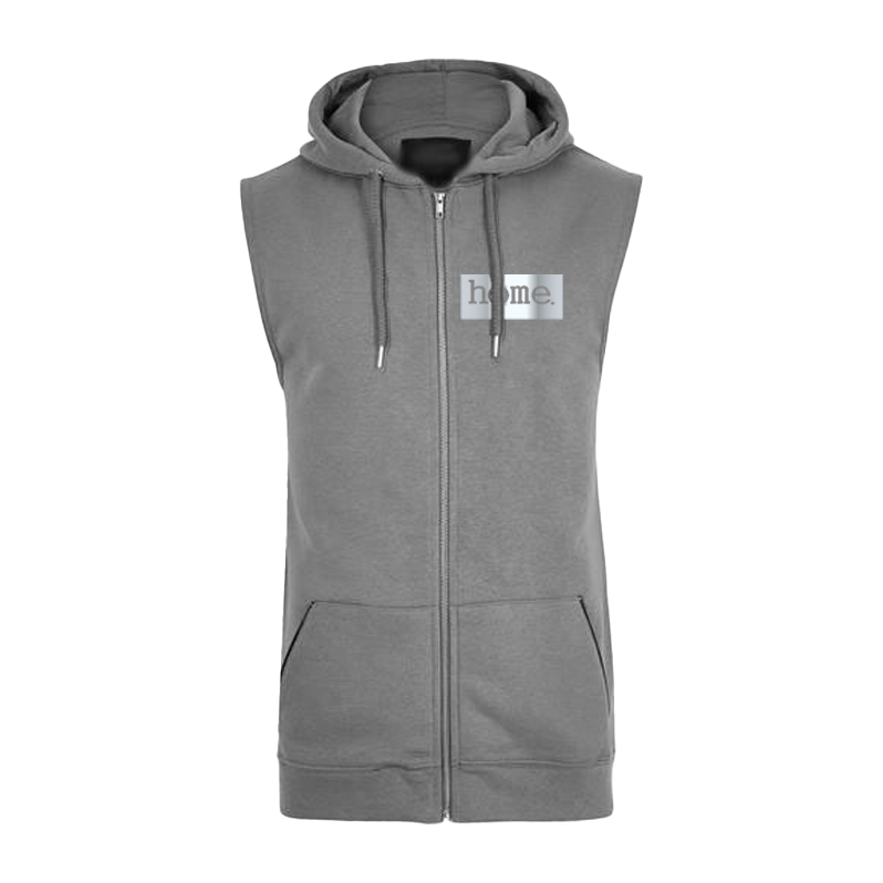 Sleeveless Hoodie  - Light Grey (Heavy Fabric)