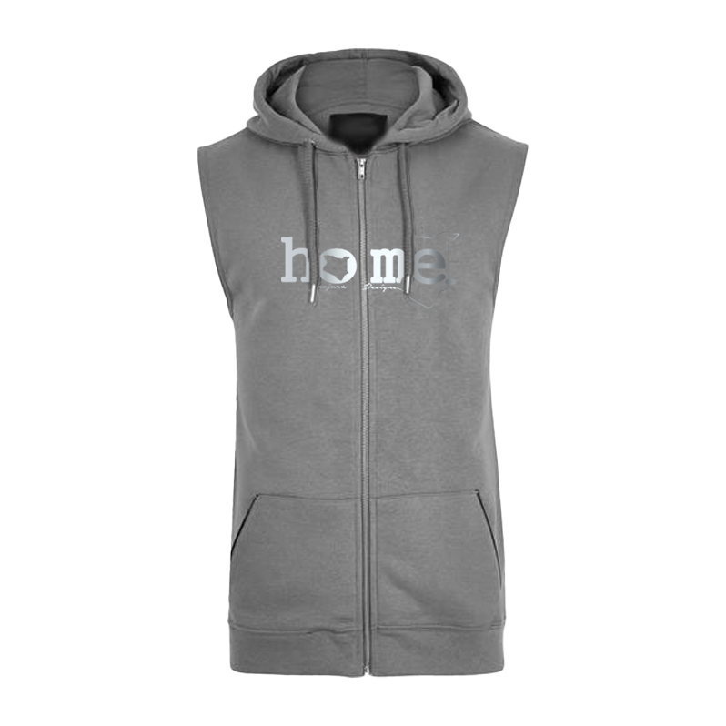 Sleeveless Hoodie  - Light Grey (Heavy Fabric)