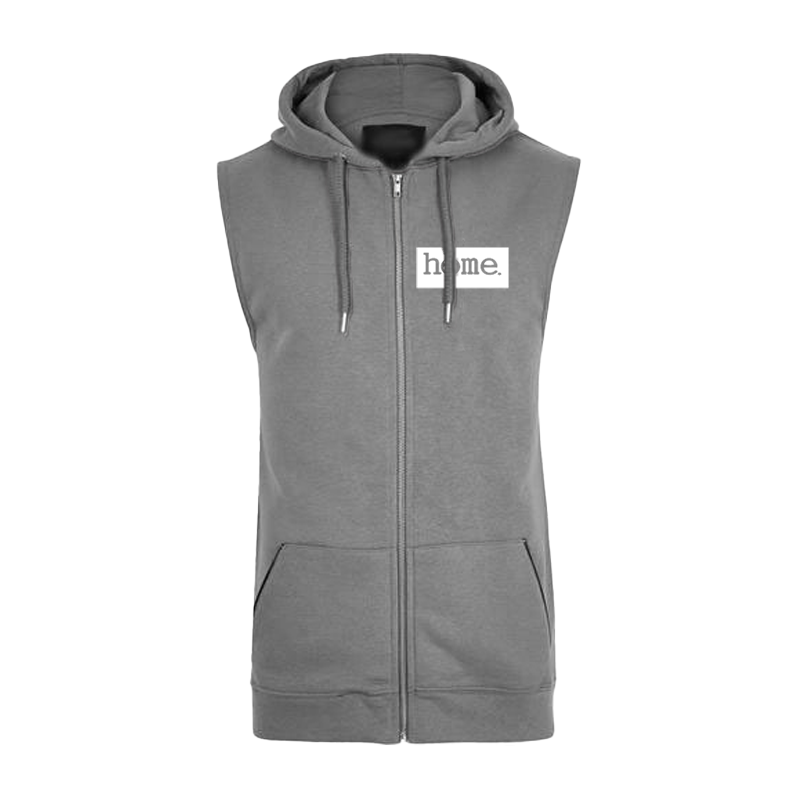 Sleeveless Hoodie  - Light Grey (Heavy Fabric)