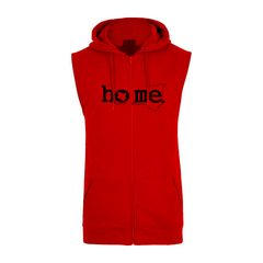 Sleeveless Hoodie  - Red (Heavy Fabric)