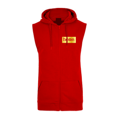 Sleeveless Hoodie  - Red (Heavy Fabric)