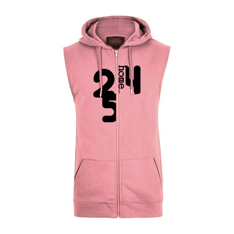 Sleeveless Hoodie  - Peach (Heavy Fabric)