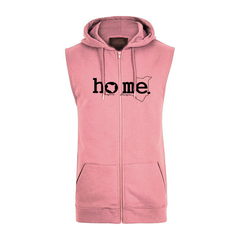 Sleeveless Hoodie  - Peach (Heavy Fabric)