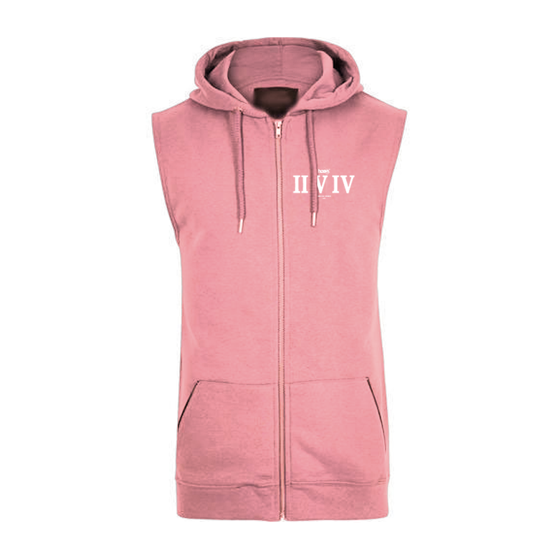Sleeveless Hoodie  - Peach (Heavy Fabric)