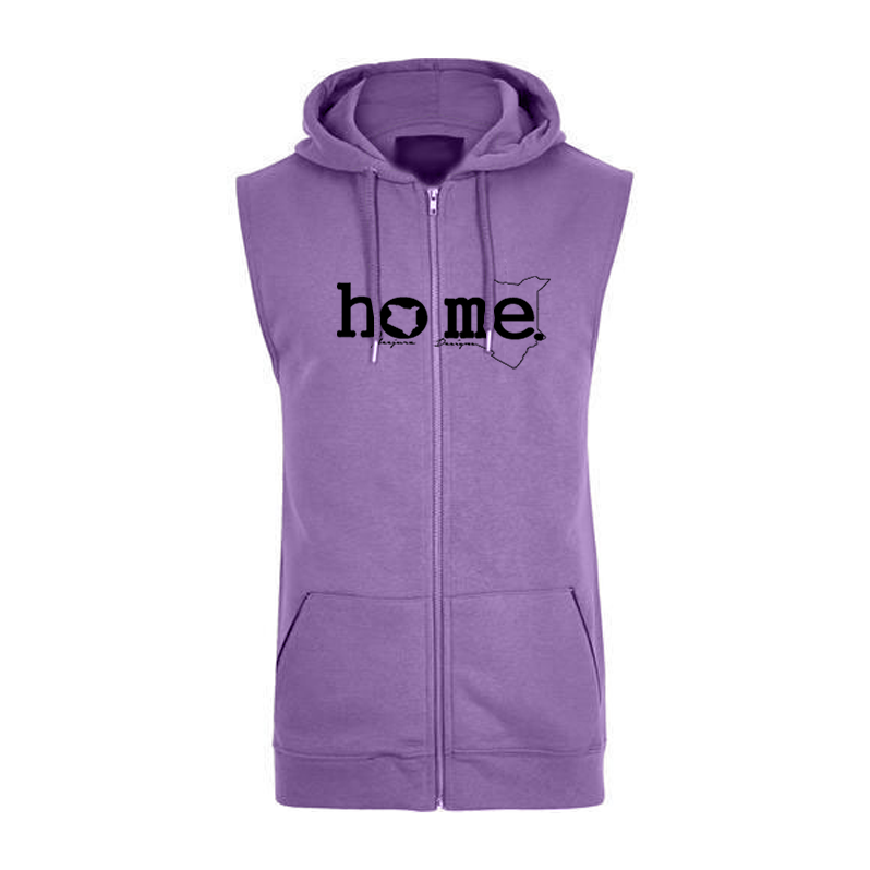 Sleeveless Hoodie  - Purple (Heavy Fabric)