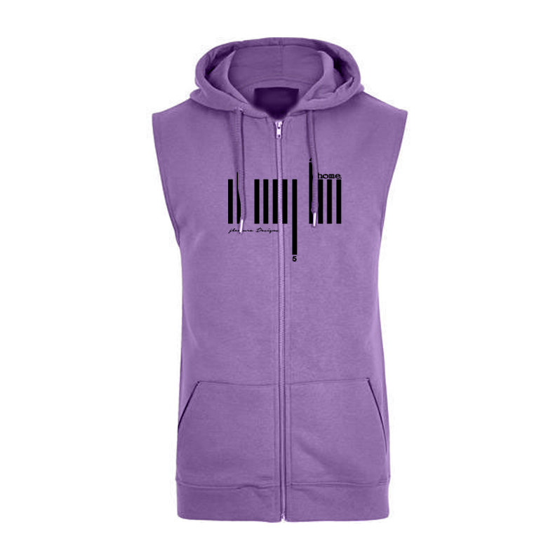 Sleeveless Hoodie  - Purple (Heavy Fabric)