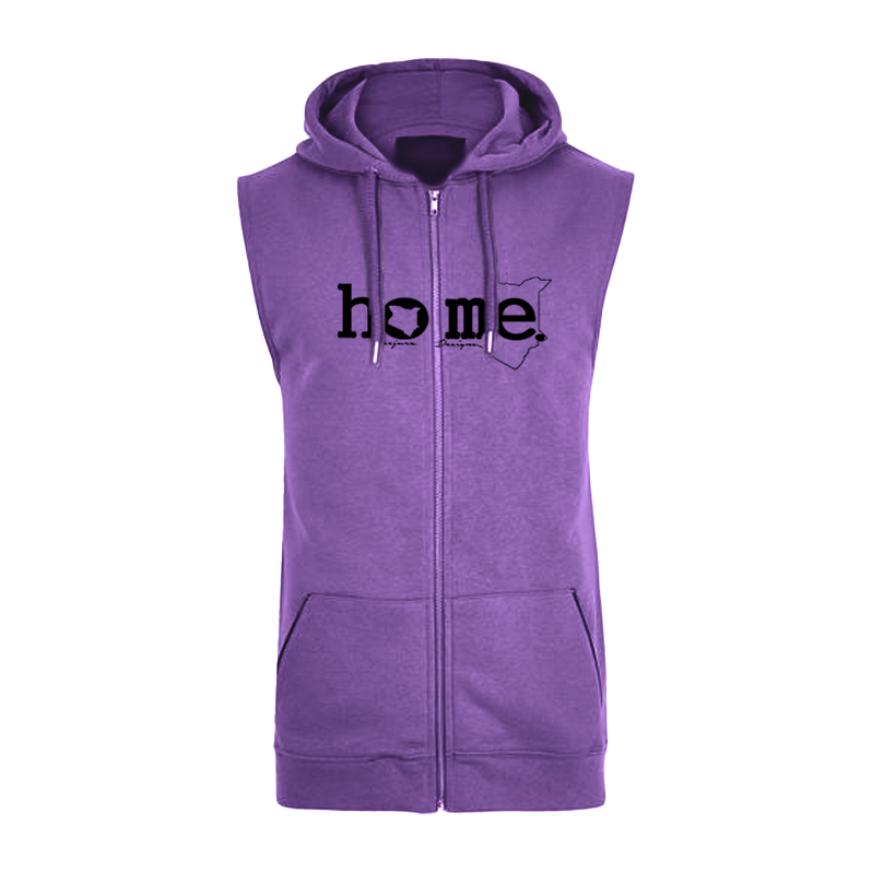 Sleeveless Hoodie  - Purple (Heavy Fabric)