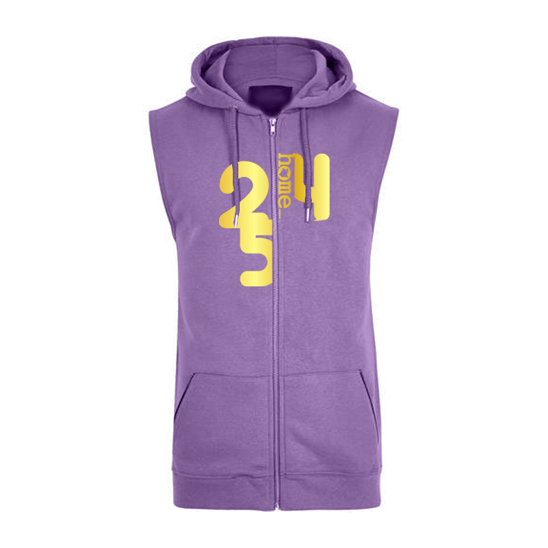 Sleeveless Hoodie  - Purple (Heavy Fabric)