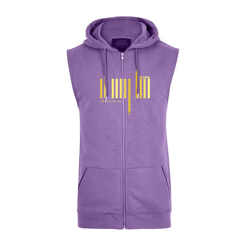 Sleeveless Hoodie  - Purple (Heavy Fabric)