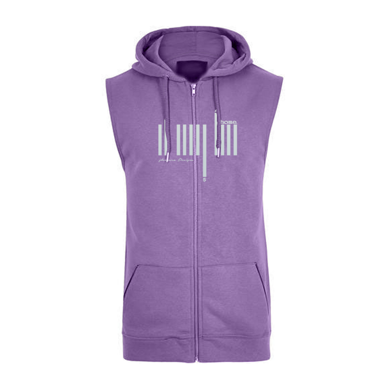 Sleeveless Hoodie  - Purple (Heavy Fabric)