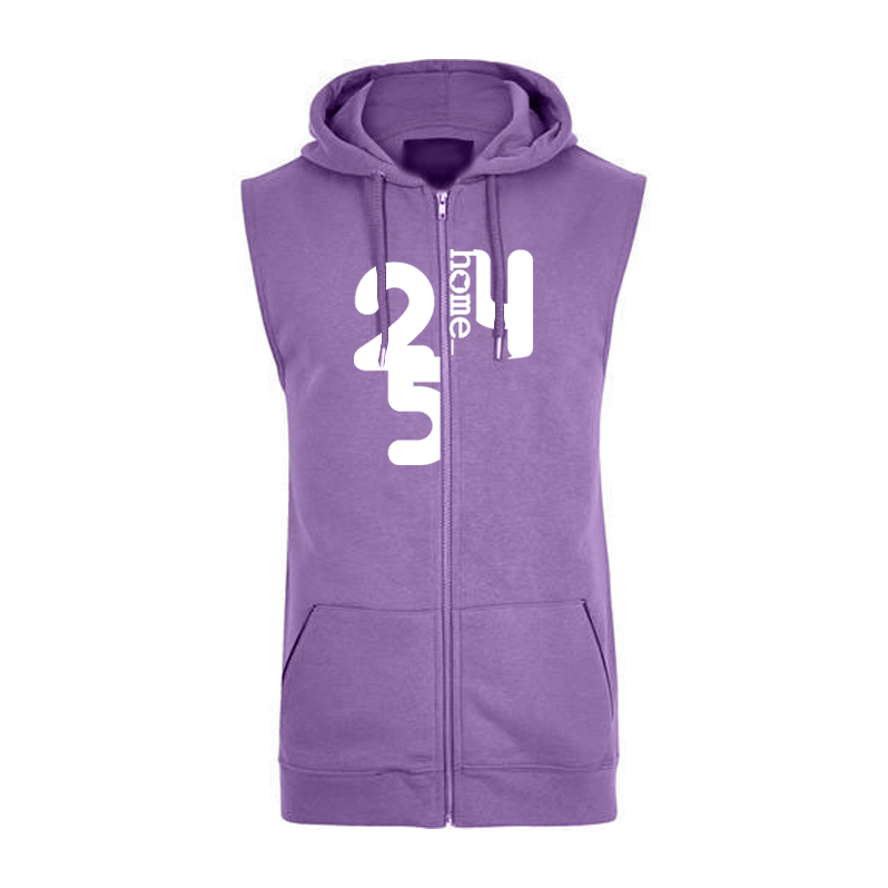 Sleeveless Hoodie  - Purple (Heavy Fabric)