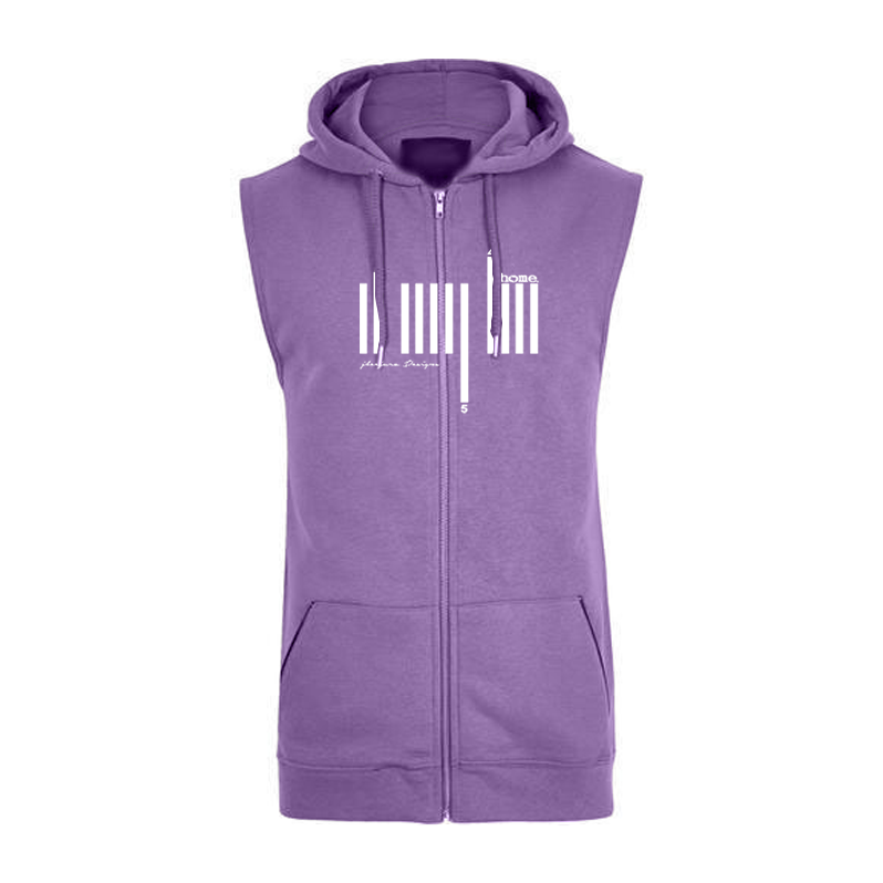 Sleeveless Hoodie  - Purple (Heavy Fabric)