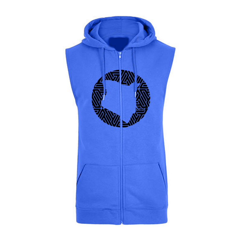 Sleeveless Hoodie  - Royal Blue (Heavy Fabric)