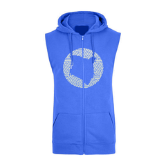 Sleeveless Hoodie  - Royal Blue (Heavy Fabric)