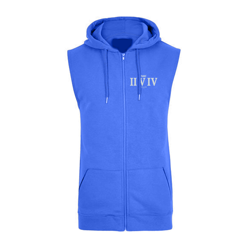 Sleeveless Hoodie  - Royal Blue (Heavy Fabric)