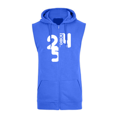 Sleeveless Hoodie  - Royal Blue (Heavy Fabric)