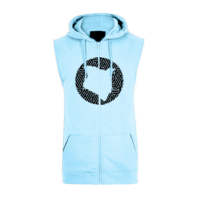 Sleeveless Hoodie  - Sky Blue (Heavy Fabric)